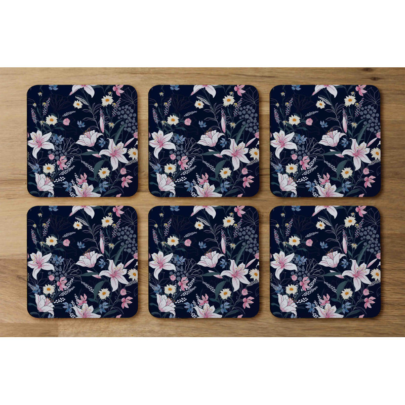 Square 6 Piece Coaster Set