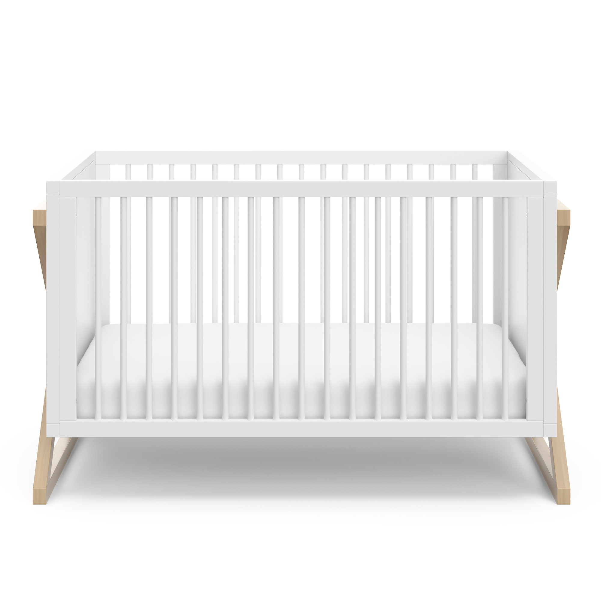 Equinox 3-in-1 Convertible Crib, White/Driftwood
