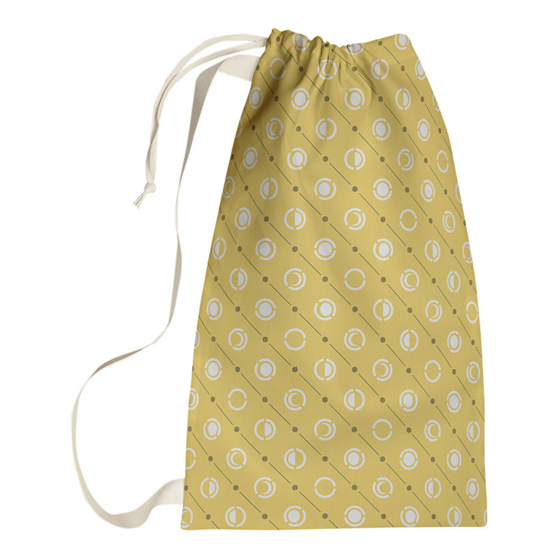 Sac à linge Moon Phases, H 29 po x l 18 po x P 1,5 po, Jaune / Noir / Blanc