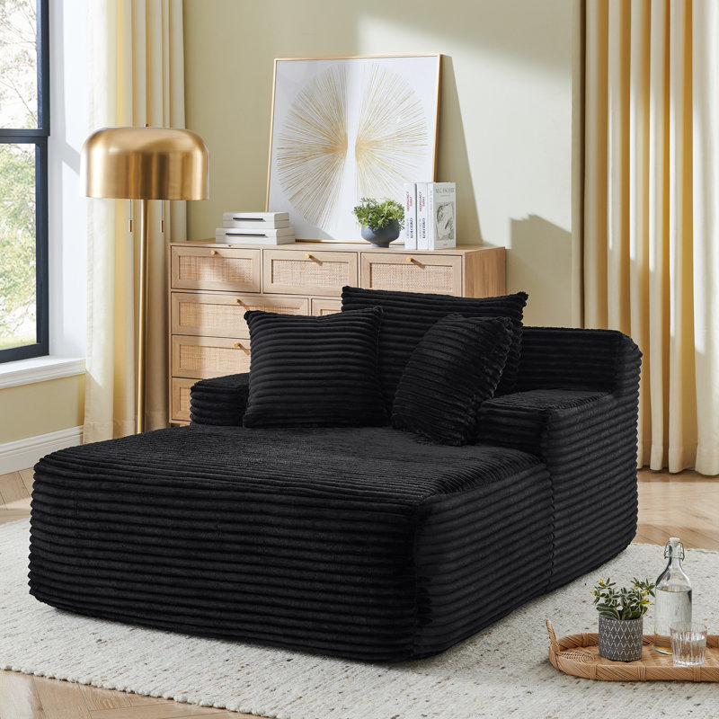 Fauteuil paresseux 64,96 po, Noir