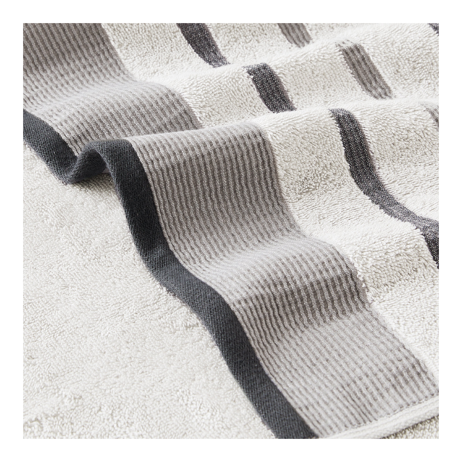 Deanthony Luxury Cotton Decorative, Light Gray/Mid Gray/Dark Gray, 6 Piece Towel Set