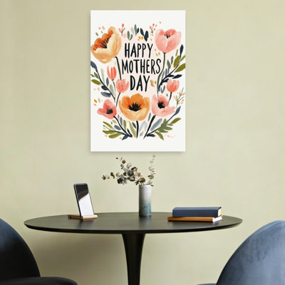 Floral Mothera#039;S Embrace Spring Flower Wall Art Print