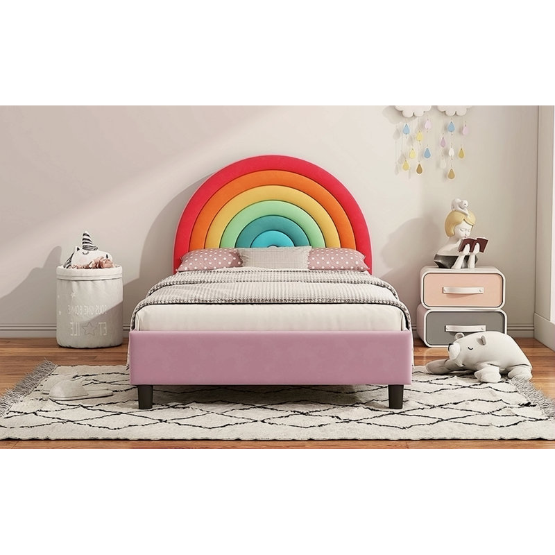 Lit plateforme tapissier Rainbow Design