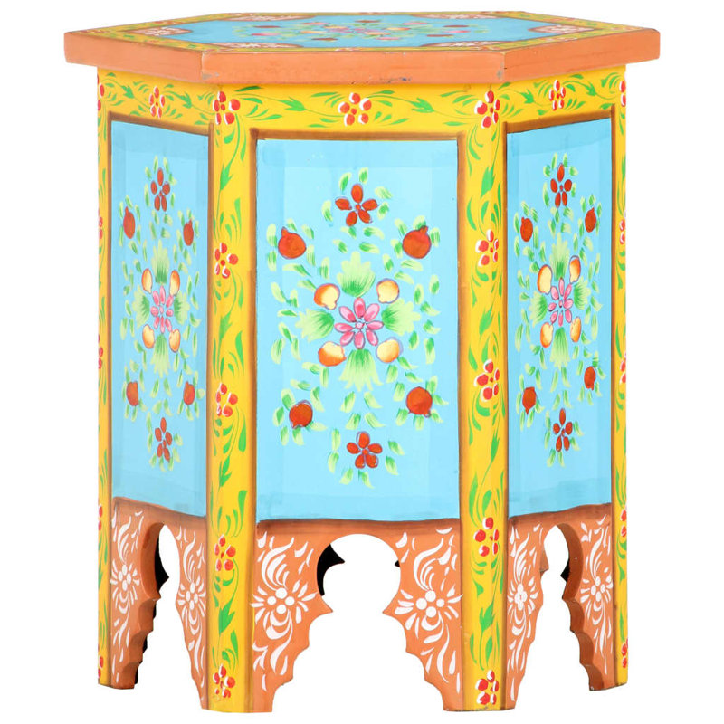 Annetta Solid Wood Pedestal End Table