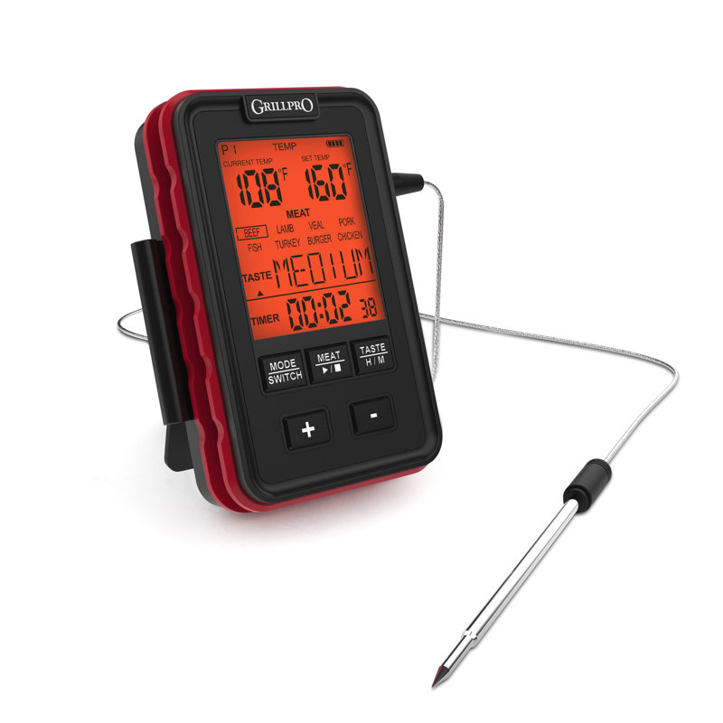 GrillPro Digital Side Table Thermometer with Probe