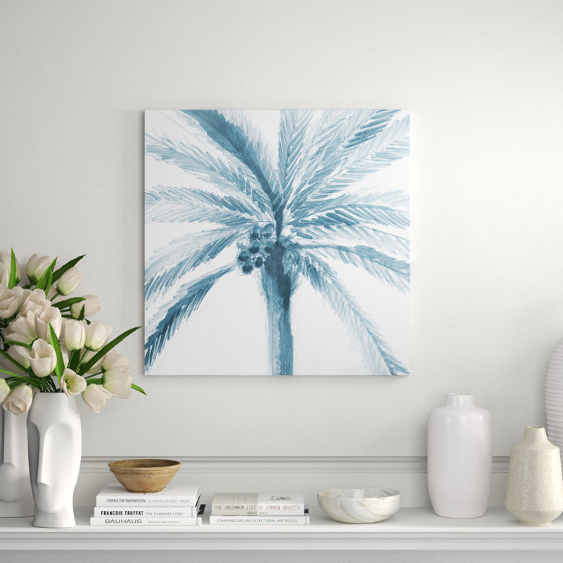 Palm Palms I Print by Barclay Butera, 40" H x 40" W x 1.5" D, Image Brush Gel