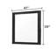 Miroir de chambre à coucher biseauté moderne Opel en noir (miroir inclus seulement - commode non incluse)