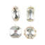The Holiday Aisle 4-5" Jewel Glitter Ornament Assorted, includes 4 pieces per bag-1912113709