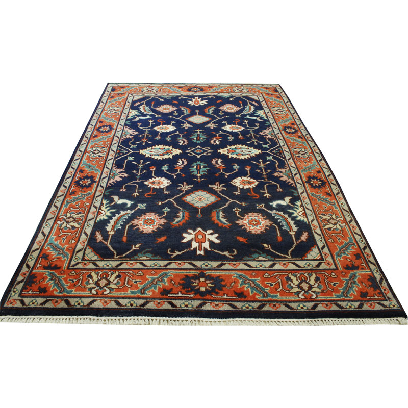 Tapis unique bleu 6,0 x 8,10 Shellcove