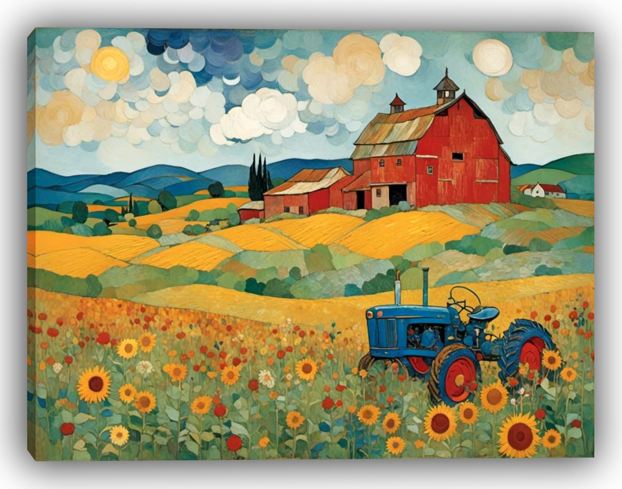 August Grove® Golden Harvest – Rustic Farm Wrapped Canvas | Wayfair