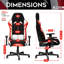 Fauteuil de jeu Echo - noir avec rouge et blanc-2070173489-2070173488