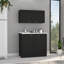 Armoire, deux tablettes noires