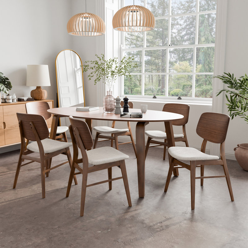 Gateshead Dining Table Set, 7 Pieces: Table, 6 Chairs