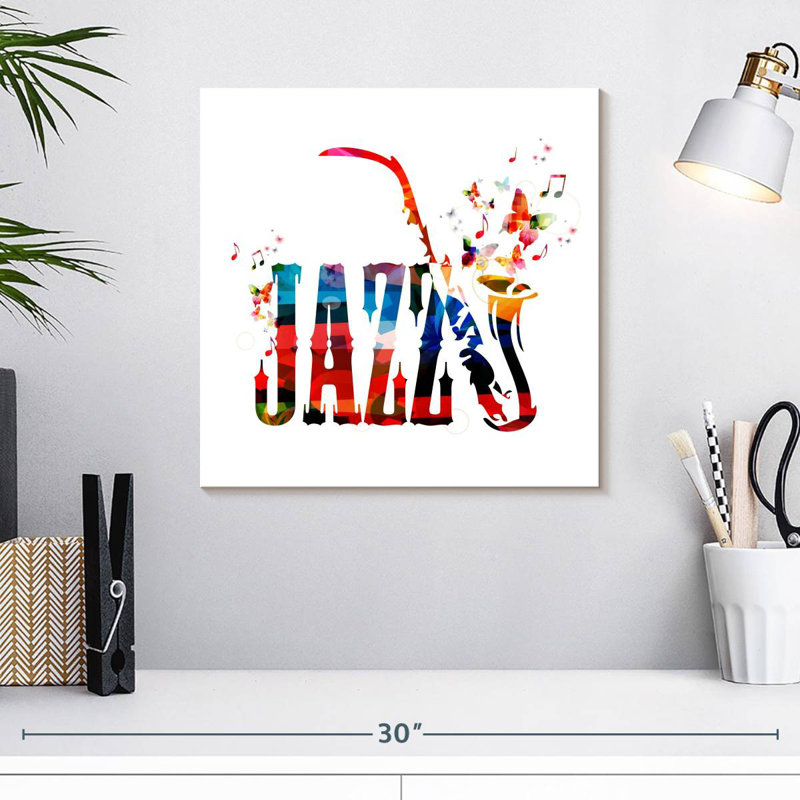 Jazz Typography, 16" H x 16" W