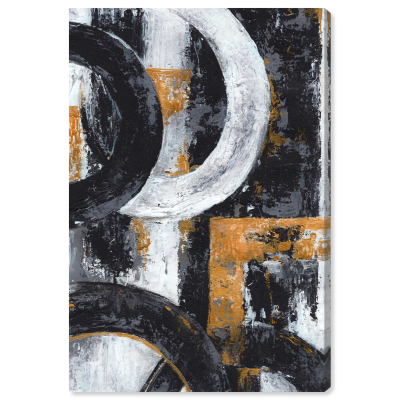 «Texture Symphony Part II Masculine Man Cave» par Notoriart, Cadre argenté, H 55 po x l 37 po
