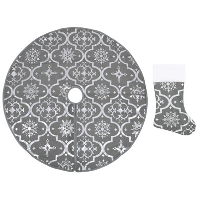 Kimber Luxury Christmas Tree Skirt with Sock
