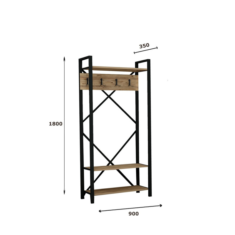 Arbre d'entrée Schooley avec rangement pour chaussures