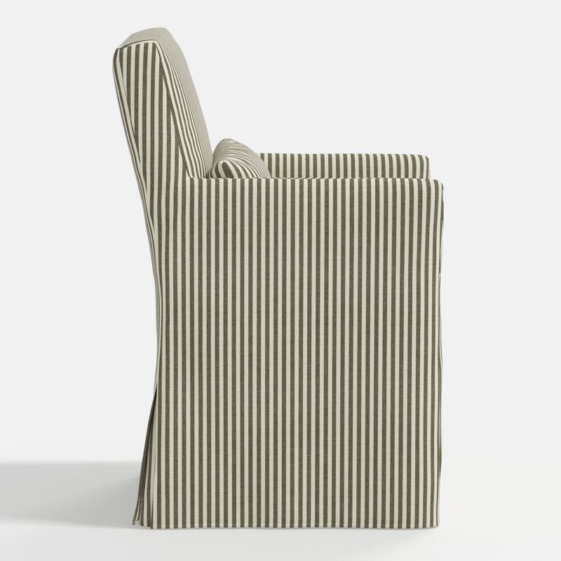 Upholstered Arm Chair, Jane Stripe Laurel