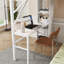 Lit double superposé au dessus d'un lit double avec bureau avec DEL-610542850