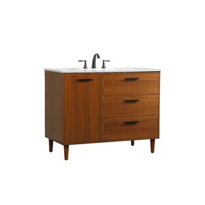 Mercury Row® Burroughs 42'' Single Bathroom Vanity with Engineered ...