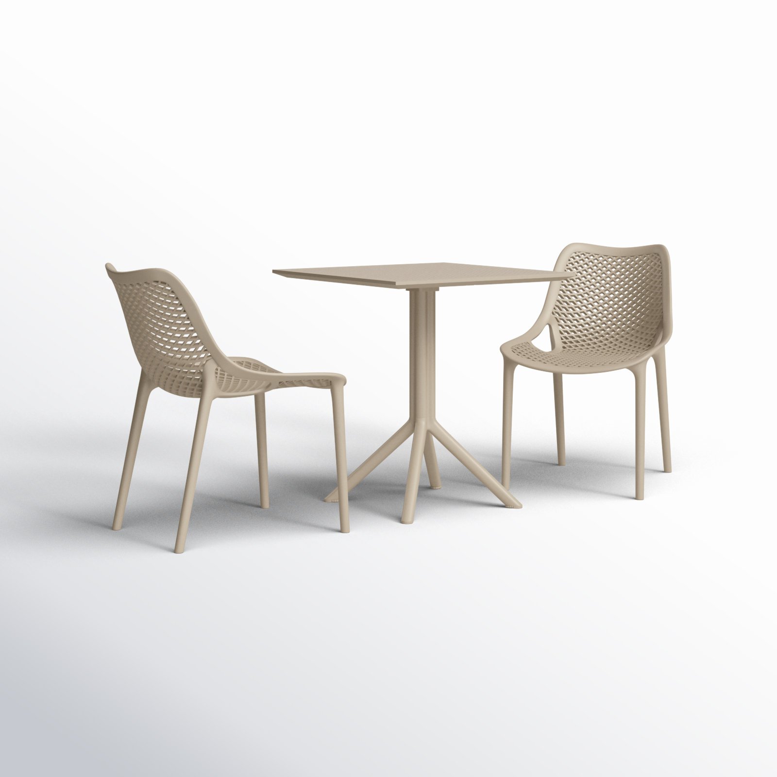 Asherton 24" Patio Bistro Set, Taupe