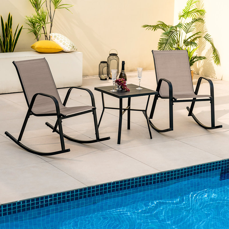 Metal Outdoor Chair, Brown