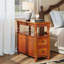 Table de chevet 2 tiroirs en bois massif pour chambre-538790222-549744464