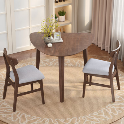 3 Piece Dining Table Set for 2, Modern Kitchen Table and Chairs, Dining Room Set