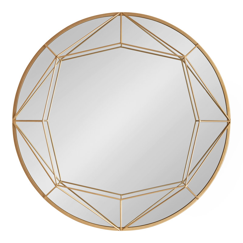 Winfred Metal Flat Mirror, Gold