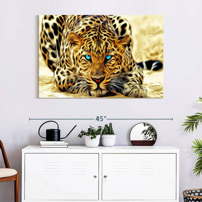 Impression sur toile «Blue Eyed Jaguar»
