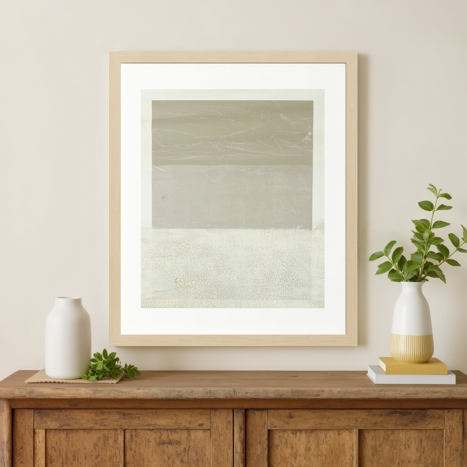 Cracked Parchment II Print by Vanna Lam, 25.18" H x 20.75" W x 0.88" D, Brown