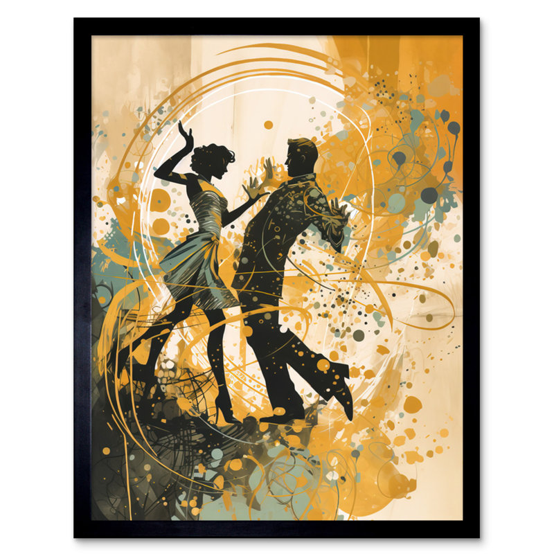 Young Couple Dancing To Swing Music At A Club - Single Picture Frame Print