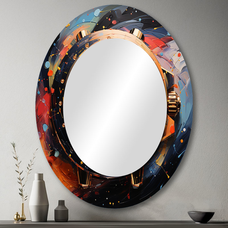 Langsa - Miroir tendance en métal, 43 po x 33 po