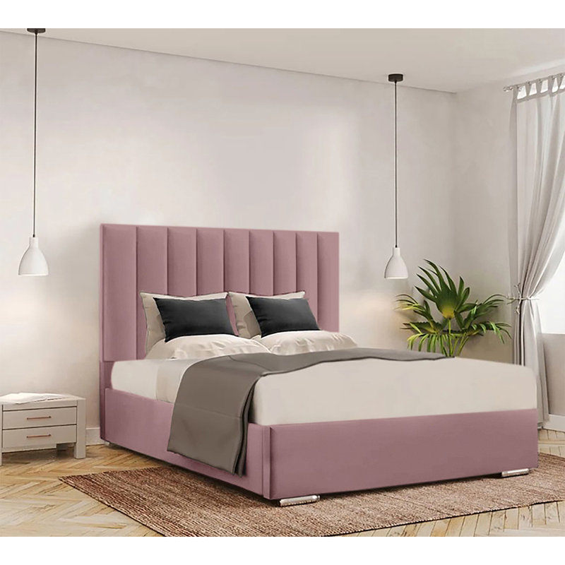 Caylob Upholstered Bed, Single, Lilac