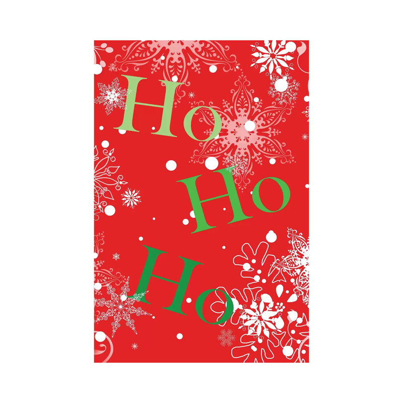 Ho Ho Ho (Red) 1 Piece Wrapped Canvas Wall Art, 101.60cm H x 101.60cm W