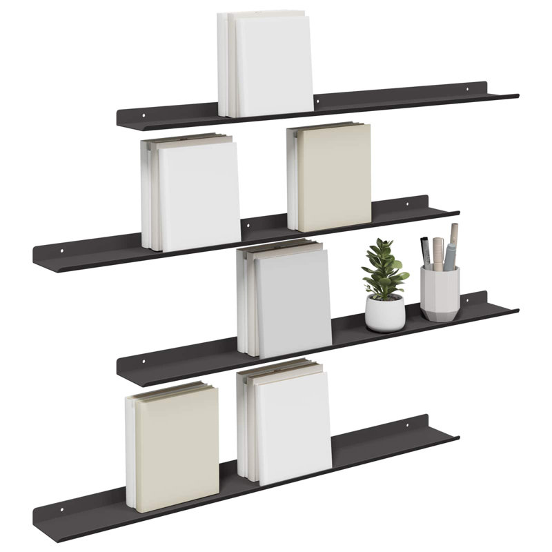 Steel Floating Shelf, Black