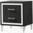 Black 2-Drawer Nightstand Bedside Table