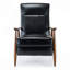 Fauteuil inclinable à accoudoirs en bois-1966182765