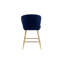 Chaise rembourrée bleu et or Rizgek