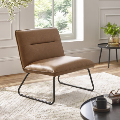 Faux Leather Lounge Chair