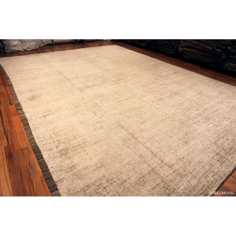One-of-a-Kind 14'1" X 19'1" New Age Wool Area Rug Brown/Cream/Ivory