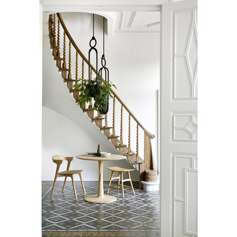Osso Solid Wood Utility Stool, Natural Oak
