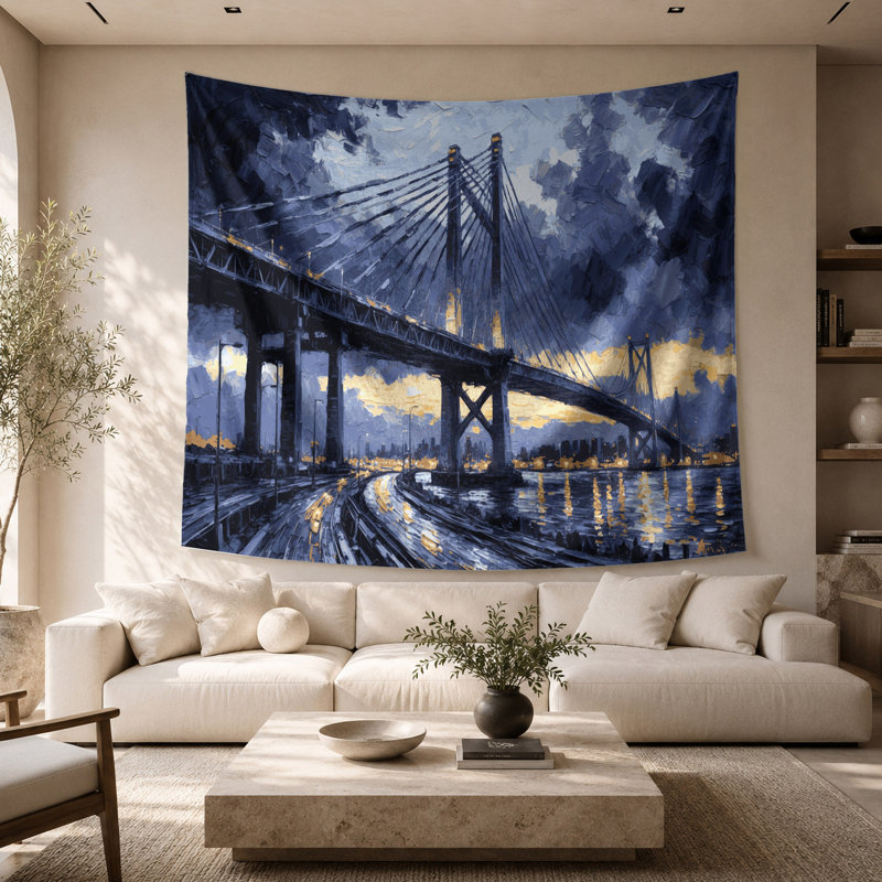 Tapisserie murale de transport, 68 po x 80 po