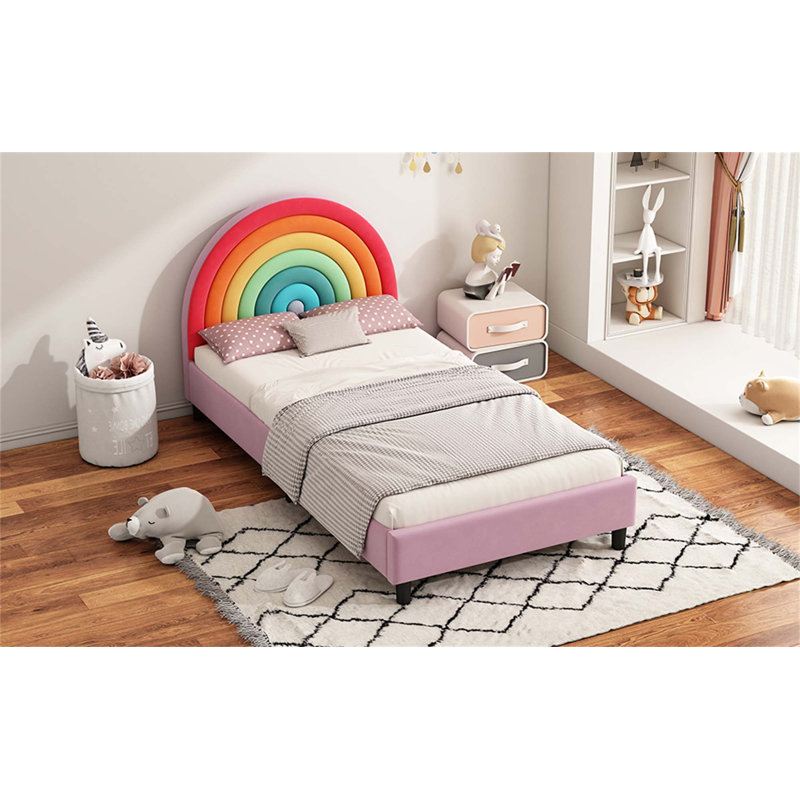 Lit plateforme tapissier Rainbow Design