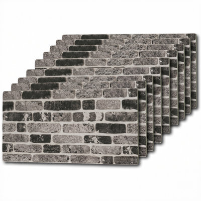 Panneaux muraux imitation brique 3D, revêtement mural léger en mousse pour usage intérieur et extérieur, peignable, résistant à l'eau, 20 po x 40 po (ensemble de 9), couvre 48 pi²