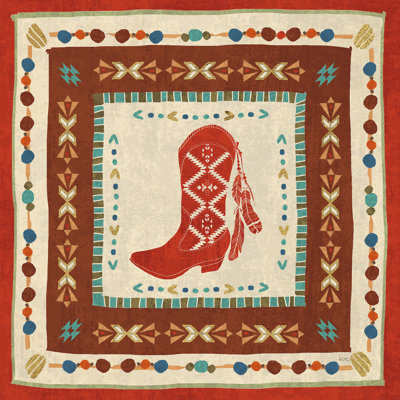 «Southwest at Heart Tile II» par Véronique Charron - impression sur toile tendue