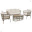 Ensemble de conversation 4 pièces en rotin avec patio pour 4 personnes et table basse-1521848049