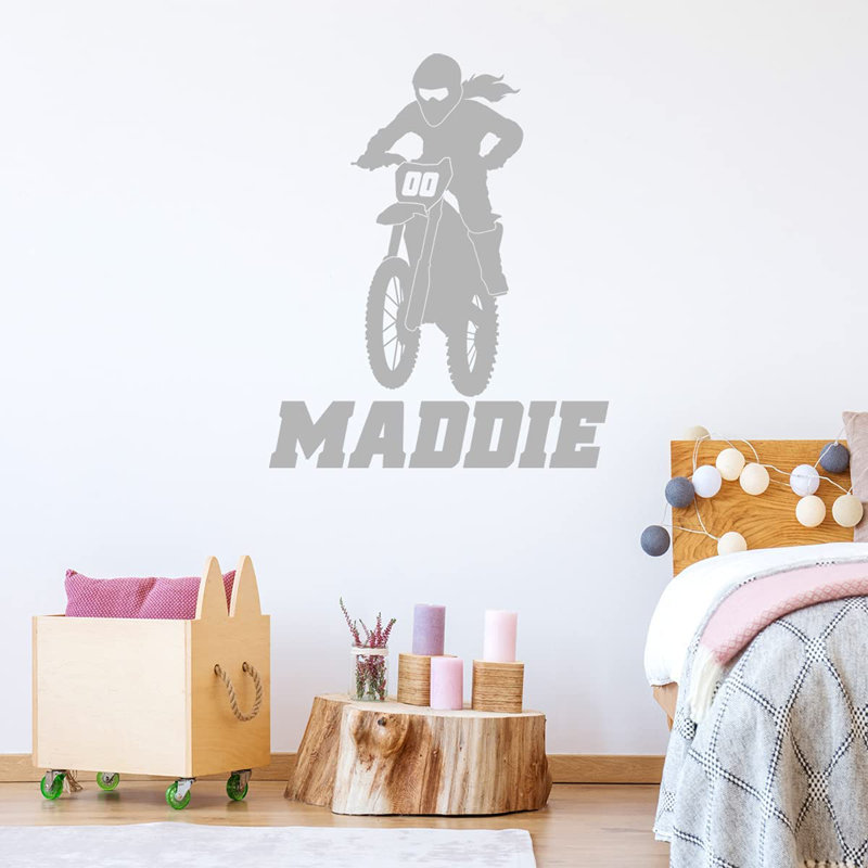 Text & Numbers Non-Wall Damaging Wall Decal, 22" H x 18" W, Silver