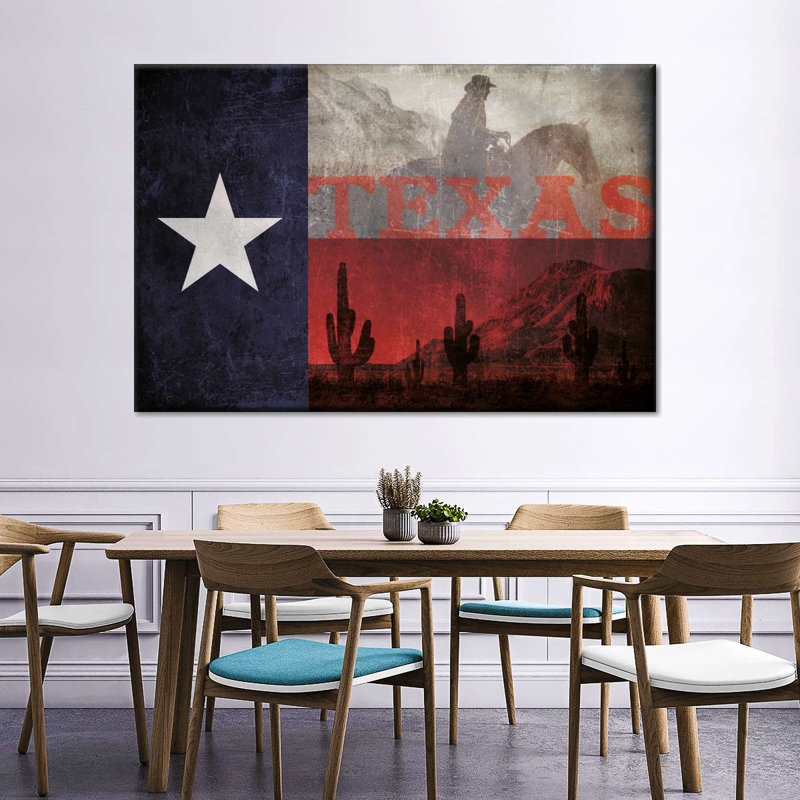 " Flag Of Texas " by Echoes Of America, 32" H x 48" W x 1.25" D
