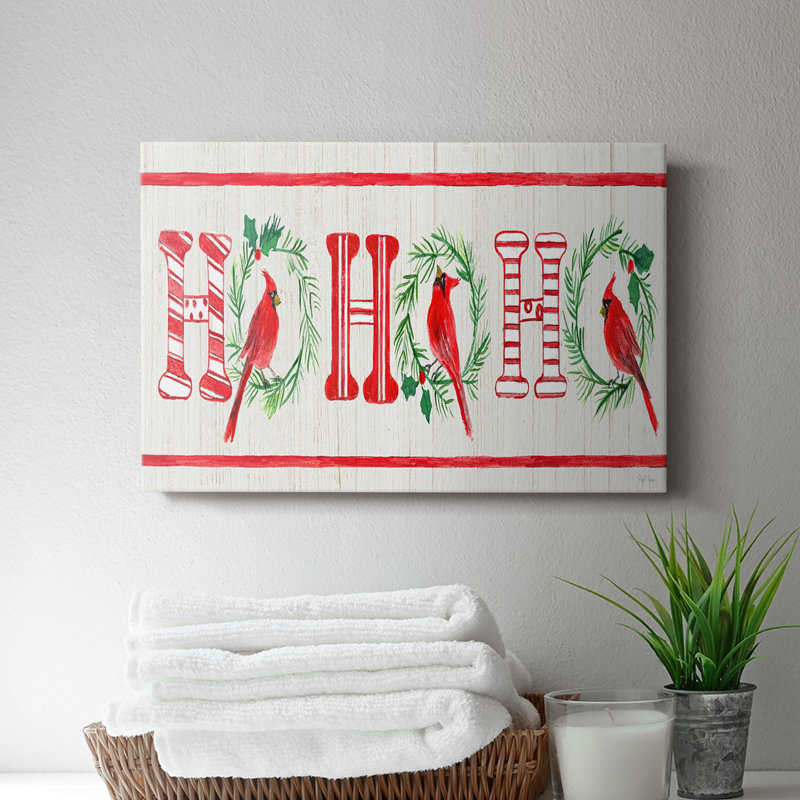 Cardinaux de Ho Ho - Cavas enveloppés de galerie, H 32 po x l 48 po